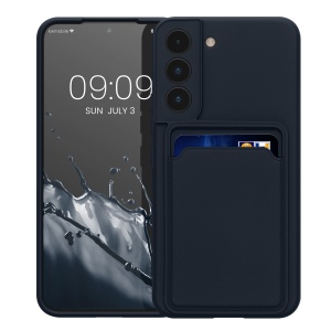 Husa Kwmobile pentru Samsung Galaxy S22, Albastru inchis, Silicon, KWM0000191F003C - Img 2
