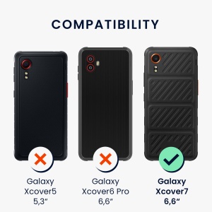 Husa Kwmobile pentru Samsung Galaxy Xcover 7, Negru, Piele ecologica/Silicon, KWM000021VQ001C - Img 5