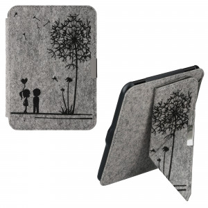 Husa kwmobile pentru Tolino Vision 2/Vision 3/Vision 4 , Textil, Gri/Negru, 60018.01 - Img 1