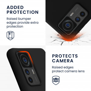 Husa kwmobile pentru Xiaomi 12T/12T Pro, Silicon, Negru, 60152.01 - Img 4