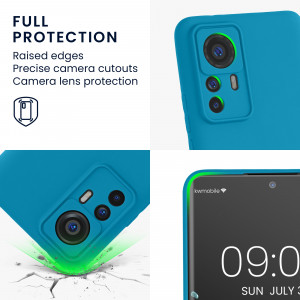 Husa kwmobile pentru Xiaomi 12T Pro, Silicon, Albastru, 60258.224 - Img 3
