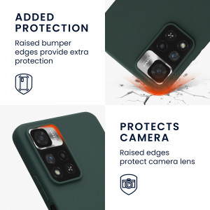 Husa kwmobile pentru Xiaomi Note 11 Pro Plus 5G, Silicon, Verde, 58095.169 - Img 4