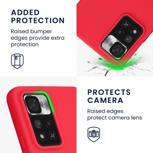 Husa Kwmobile pentru Xiaomi Redmi Note 11 Pro Plus 5G/Note 11 Pro Plus 5G, Roz, Silicon, KWM000015PY014C - Img 4