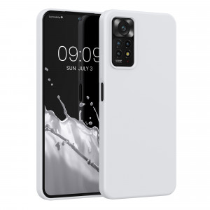 Husa Kwmobile pentru Xiaomi Redmi Note 11 Pro/Redmi Note 11 Pro 5G, Silicon, Alb, 57373.02 - Img 1