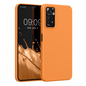 Husa Kwmobile pentru Xiaomi Redmi Note 11 Pro/Redmi Note 11 Pro 5G, Silicon, Portocaliu, 57373.150 - Img 1