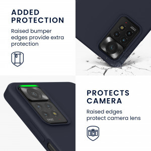 Husa Kwmobile pentru Xiaomi Redmi Note 11 Pro/Redmi Note 11 Pro 5G, Silicon, Albastru, 57373.186 - Img 4