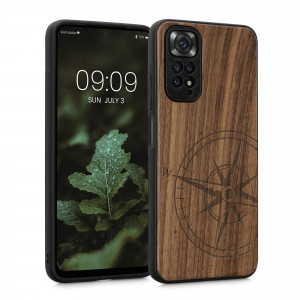 Husa Kwmobile pentru Xiaomi Redmi Note 11/Redmi Note 11s, Lemn, Maro, 57386.01 - Img 1