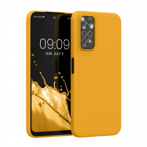 Husa kwmobile pentru Xiaomi Redmi Note 11/Redmi Note 11S, Silicon, Portocaliu, 57368.191 - Img 1