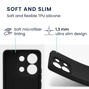 Husa Kwmobile pentru Xiaomi Redmi Note 13, Negru, Silicon, KWM000020OD001C - Img 5