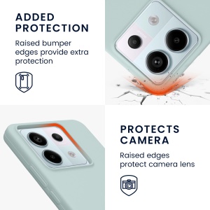 Husa Kwmobile pentru Xiaomi Redmi Note 13 Pro 5G/Poco X6, Verde deschis, Silicon, KWM000020LF005C - Img 3