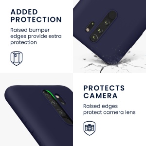 Husa Kwmobile pentru Xiaomi Redmi Note 8 Pro, Albastru inchis, Silicon, KWM000010MT039C - Img 3