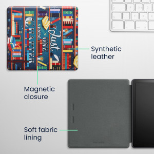 Husa pentru Amazon Kindle Oasis 10, Kwmobile, Multicolor, Piele ecologica, 49417.07 - Img 11