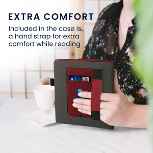 Husa pentru Amazon Kindle Oasis 10, Kwmobile, Rosu, Piele ecologica, 59393.01 - Img 3