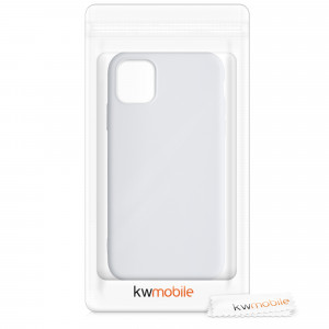Husa pentru Apple iPhone 11, Silicon, Alb, 50791.48, kwmobile - Img 7
