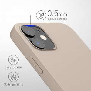 Husa pentru Apple iPhone 12 / iPhone 12 Pro, Silicon, Crem, 53938.96, kwmobile - Img 4