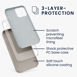 Husa pentru Apple iPhone 12 / iPhone 12 Pro, Silicon, Gri, 52641.43, kwmobile - Img 3