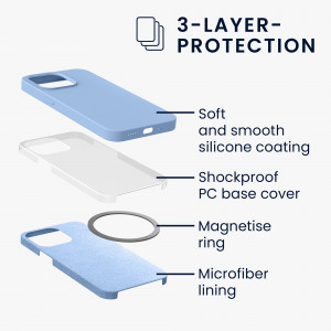 Husa pentru Apple iPhone 13 Pro, Silicon, Albastru, 56560.58, kwmobile - Img 3
