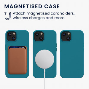 Husa pentru Apple iPhone 13, Silicon, Verde, 56559.57, kwmobile - Img 5
