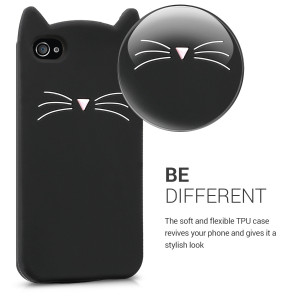 Husa pentru Apple iPhone 4 / iPhone 4s, Silicon, Negru, 16131.02 - Img 4