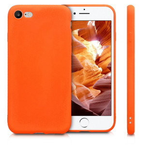 Husa pentru Apple iPhone 8 / iPhone 7 / iPhone SE 2, Silicon, Portocaliu, 43411.69 - Img 2
