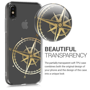 Husa pentru Apple iPhone X / iPhone XS, Silicon, Gold, 42505.14 - Img 3