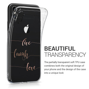 Husa pentru Apple iPhone X / iPhone XS, Silicon, Rose Gold, 42505.22 - Img 3
