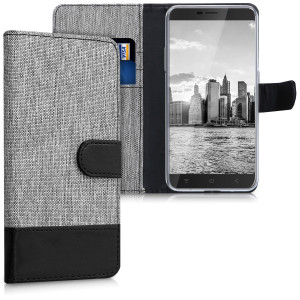Husa pentru Blackview A10, Textil, Gri, 43720.01 - Img 1