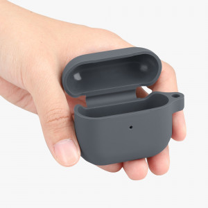Husa pentru casti Apple AirPods 3, Kwmobile, Gri, Silicon, 56655.22 - Img 3