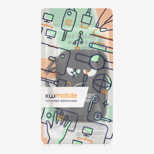 Husa pentru casti, Kwmobile, Negru/Alb, Neopren, 58148.01 - Img 7