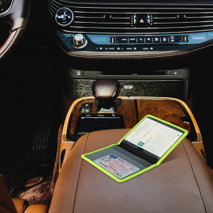 Husa pentru documente auto, Kwmobile, Verde, Neopren, 55381.44 - Img 6