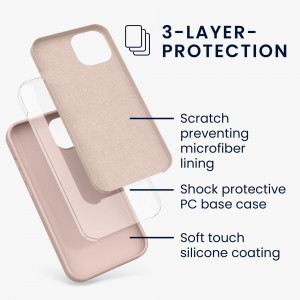 Husa pentru iPhone 13, Silicon, Crem, 55878.10 - Img 3