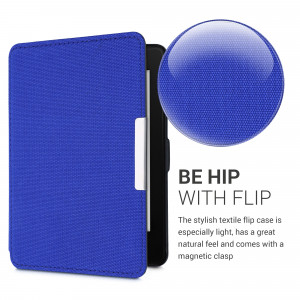 Husa pentru Kindle Paperwhite 7, Textil, Albastru, kwmobile, 49487.04 - Img 4