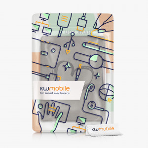Husa pentru Kobo Aura H2O Edition 1, Piele ecologica, Gri, kwmobile, 56872.01 - Img 7