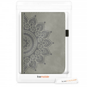Husa pentru PocketBook Touch Lux 5 / Touch Lux 4 / Touch HD 3, Piele ecologica, Gri, kwmobile, 54817.06 - Img 7