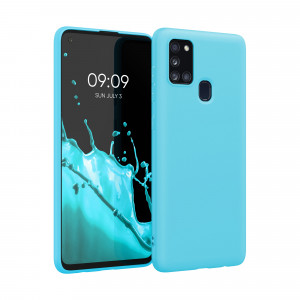 Husa pentru Samsung Galaxy A21s, Silicon, Albastru, 52494.205 - Img 1