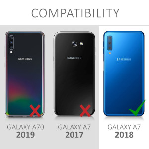 Husa pentru Samsung Galaxy A7 (2018), Silicon, Albastru, 47730.58 - Img 6