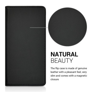 Husa pentru Samsung Galaxy J5, Piele naturala, Negru, 39196.01 - Img 3