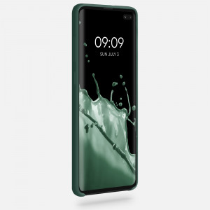 Husa pentru Samsung Galaxy S10 Plus, Silicon, Verde, 49028.169 - Img 3