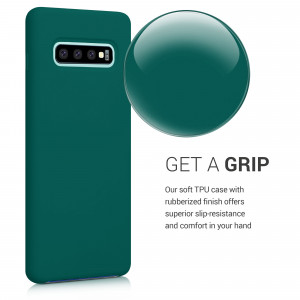 Husa pentru Samsung Galaxy S10 Plus, Silicon, Verde, 49028.184 - Img 4