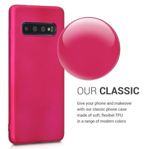 Husa pentru Samsung Galaxy S10, Silicon, Roz, 47452.65 - Img 4