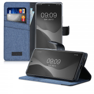 Husa pentru Xiaomi 11T / 11T Pro, Textil, Albastru, 56900.17, kwmobile - Img 5