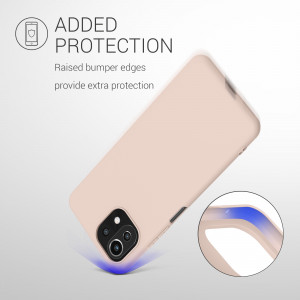 Husa pentru Xiaomi Mi 11 Lite 5G, Silicon, Crem, 54726.225, kwmobile - Img 7