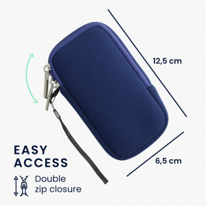 Husa Universala Kwmobile marime XS - 4 inch, Neopren, Albastru, 46188.32.17 - Img 6
