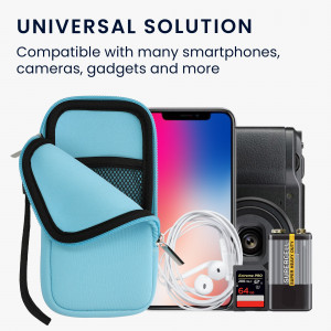 Husa Universala Kwmobile marime XXL - 7 inch, Neopren, Albastru, 46188.5.23 - Img 5