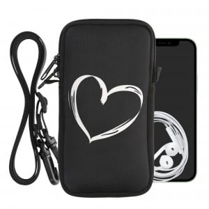 Husa Universala Kwmobile marime XXL - 7 inch, Neopren, Negru/Alb, 58701.5.02 - Img 2