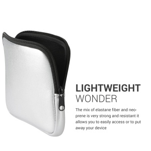 Husa Universala Kwmobile pentru eBook Reader de 7 inch, Argintiu, Neopren, KWM0000151W010C - Img 3