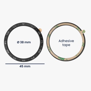 Rama cadran Kwmobile pentru Samsung Galaxy Watch 5, Negru/Argintiu, Aluminiu, KWM0000259A001C - Img 6