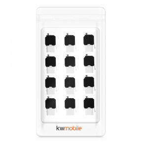 Set 12 Mufe CAT6 de 1 Gbit pentru cabluri Ethernet RJ45, Kwmobile, Negru/Alb, Plastic, 52518.12 - Img 7