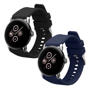 Set 2 Curele Kwmobile pentru Google Pixel Watch 2/Pixel Watch, Negru/Albastru inchis, Silicon, KWM0000254I001C - Img 2