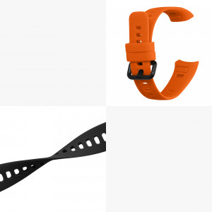 Set 2 curele kwmobile pentru Honor Band 5/Band 4, Silicon, Negru/Portocaliu, 59596.04 - Img 8
